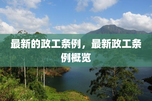 最新的政工條例，最新政工條例概覽信陽宸信網(wǎng)絡科技有限公司