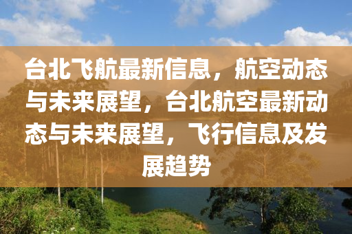 臺北飛航最新信息，航空動態(tài)與未來展望，臺北航空最新動態(tài)與未來展望，飛行信陽宸信網(wǎng)絡科技有限公司信息及發(fā)展趨勢