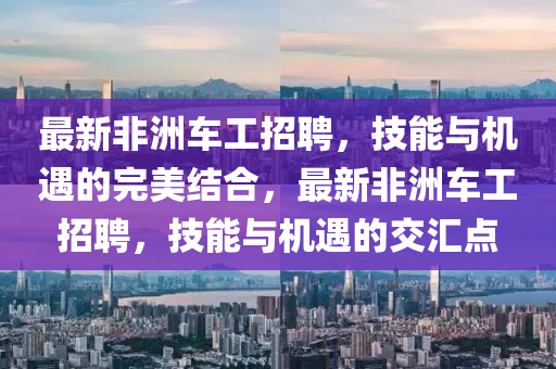 最新非洲車工招聘，技能與機遇的完美結合，最新非洲車工招聘，技能與機遇的交匯點信陽宸信網絡科技有限公司