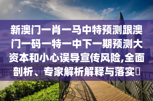 新澳門(mén)一肖一馬中特預(yù)測(cè)跟澳門(mén)一碼一特一中下一期預(yù)測(cè)大資本和小心誤導(dǎo)宣傳風(fēng)險(xiǎn),全面剖析、專(zhuān)家解析解釋與落實(shí)?信陽(yáng)宸信網(wǎng)絡(luò)科技有限公司