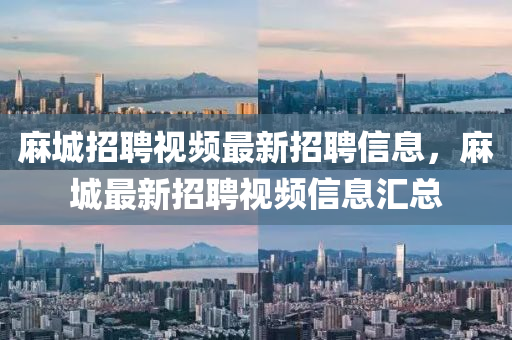 麻城招聘視頻最新招聘信息，麻城最新招聘視頻信息匯總信陽宸信網(wǎng)絡(luò)科技有限公司