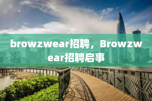 browzwear招聘，Browzwear招信陽(yáng)宸信網(wǎng)絡(luò)科技有限公司聘啟事