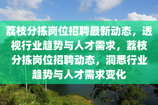 荔枝分揀崗位招聘最新動(dòng)態(tài)，透視行業(yè)趨勢(shì)與人才需求，荔枝分揀崗位招聘動(dòng)態(tài)，洞悉行業(yè)趨勢(shì)與人才需求變化